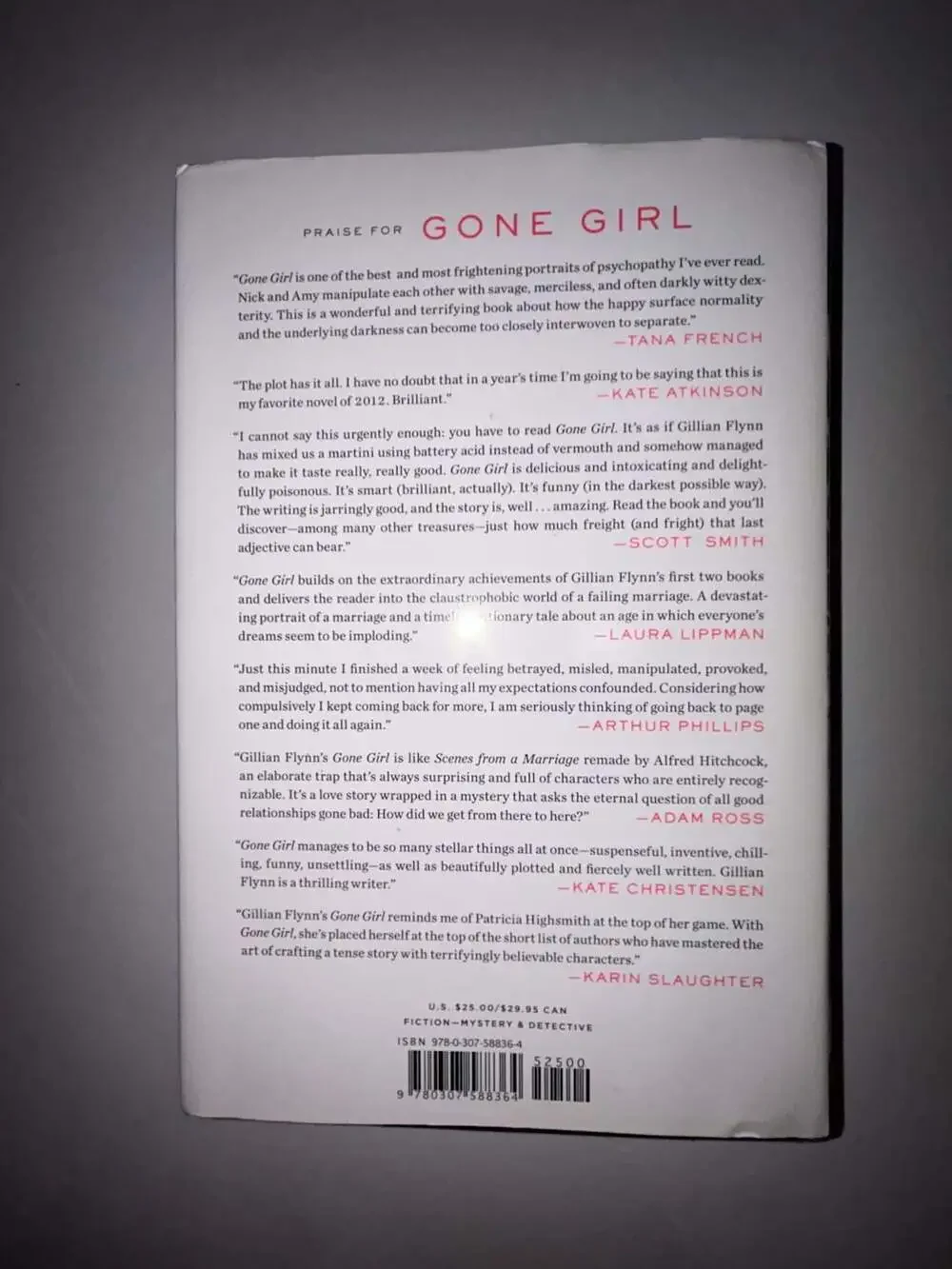 Gone Girl: A Novel by Gillian Flynn (2012, Hardcover)